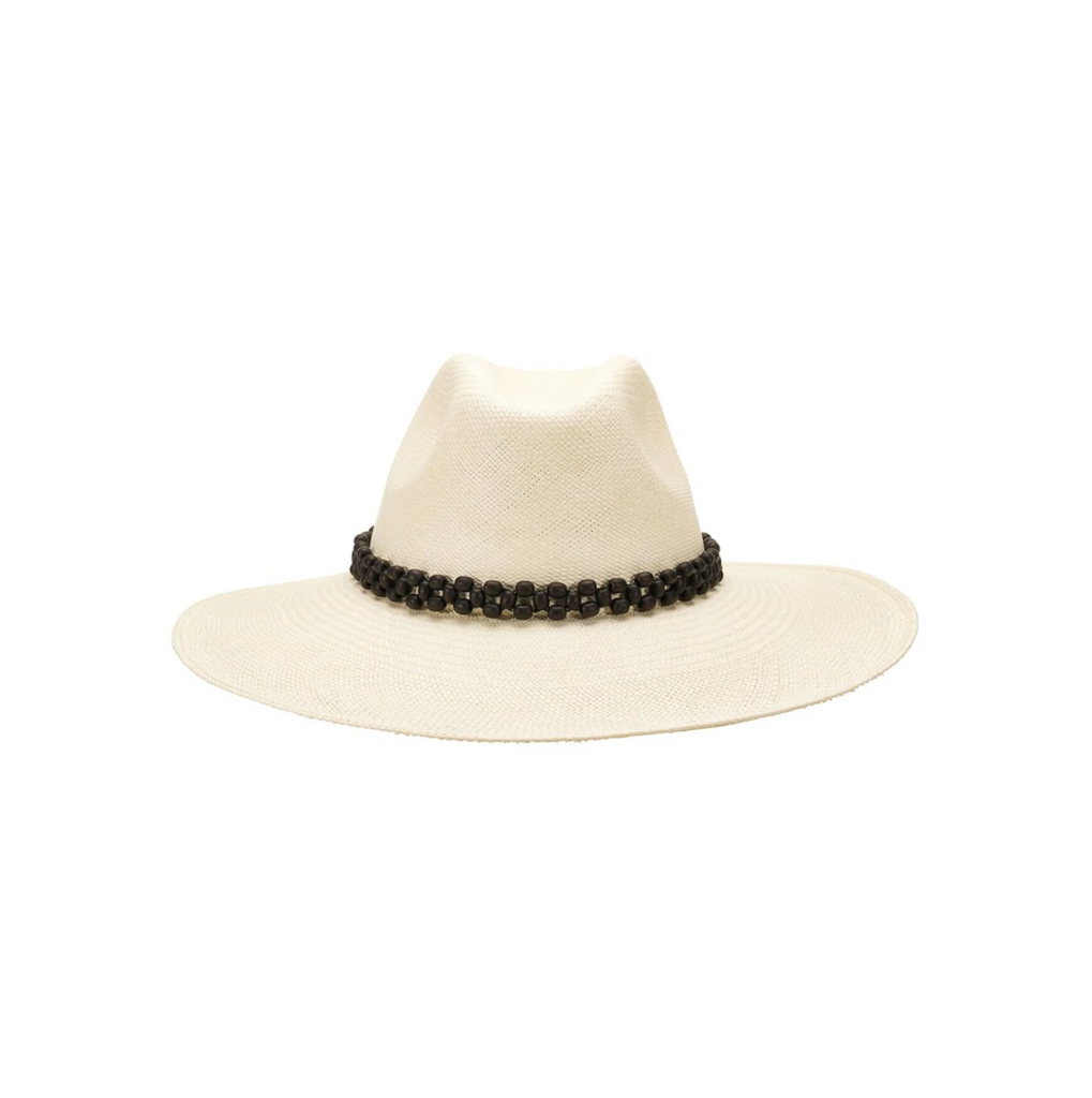 Peoni/White/Black Tagua Beads Hat