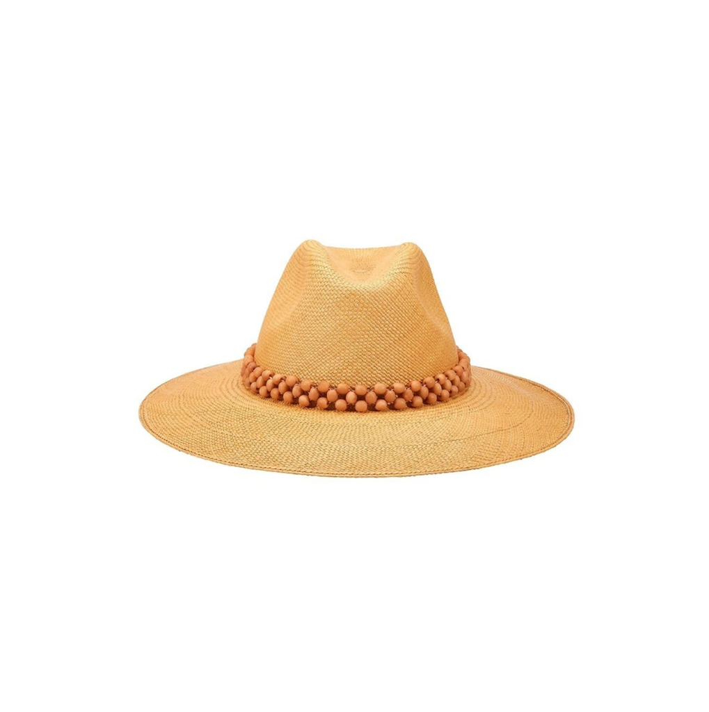 Peoni/Cinnamon/Tan Tagua Beads Hat