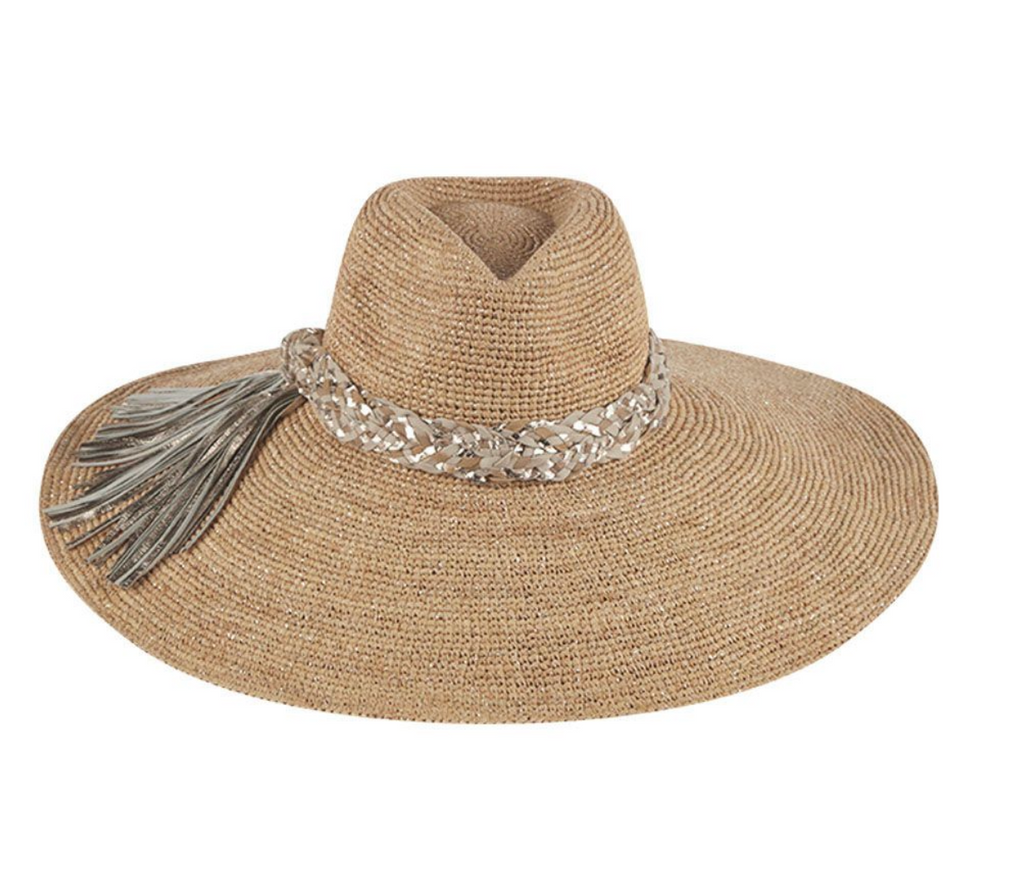 Alejandra Natural Silver Crochet Sun Hat