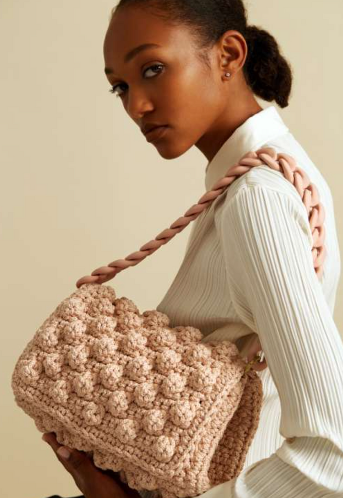 Giulia Nude/ Thick Chain  Medium Handbag