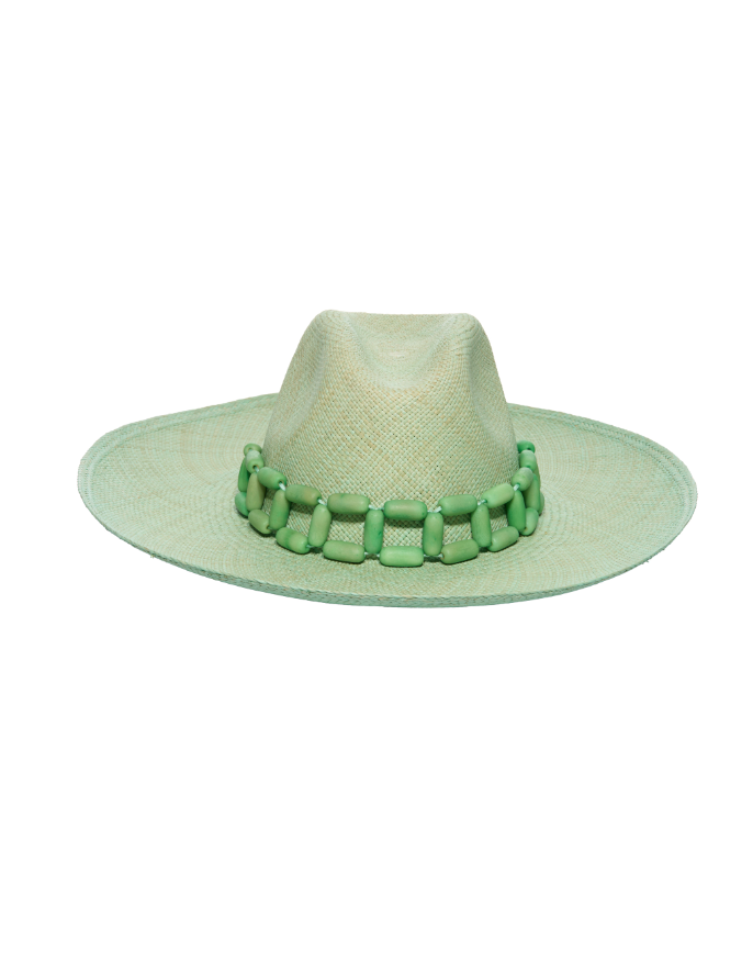 Ine/ Mist/Adriatic Tagua Beads Hat
