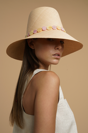 Cignus  Blush  Multicolor Circular Tagua Breads Hat