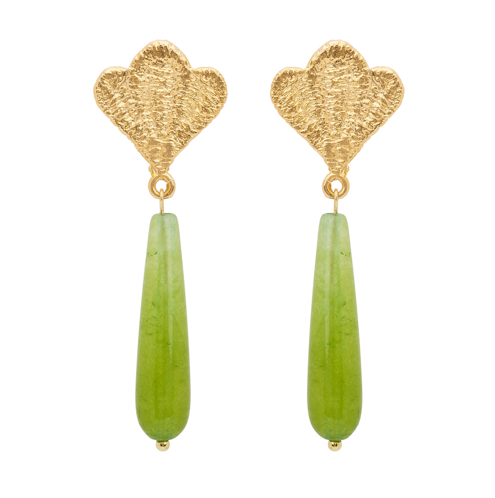 Aura Earrings Green