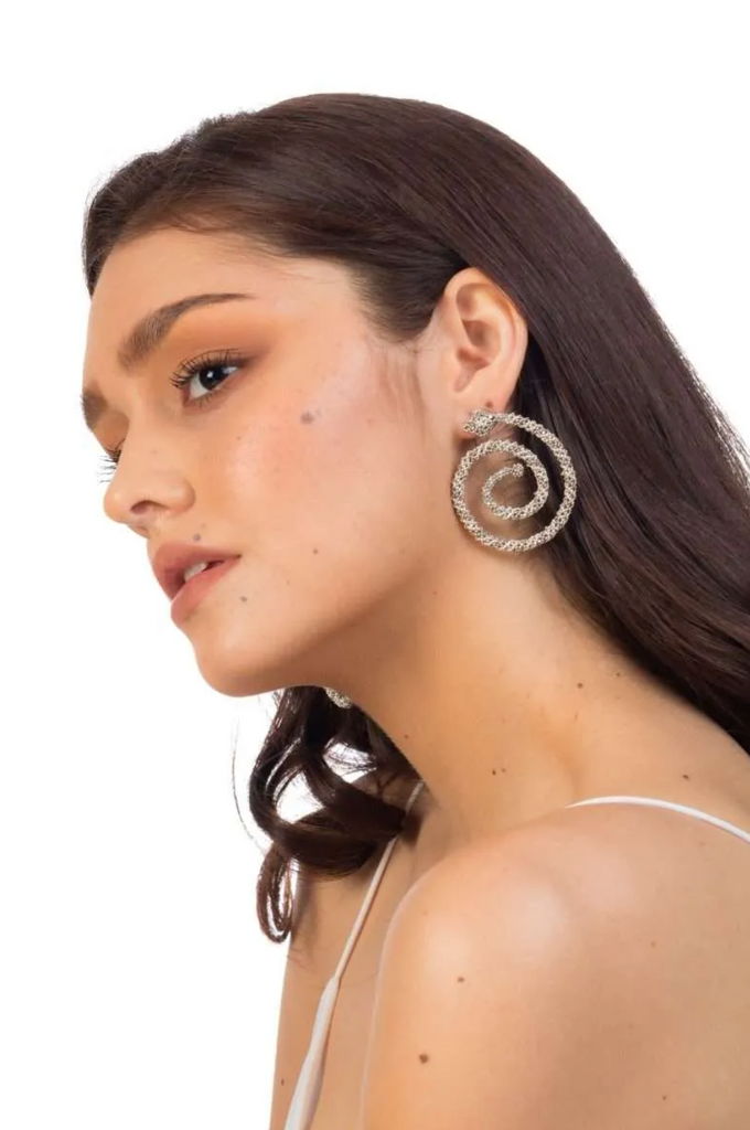 ALM015 Muai Silver Earrings