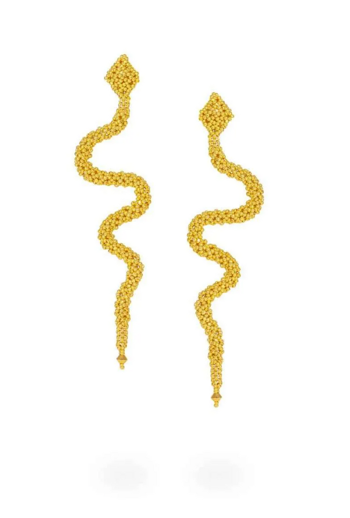 Corina Gold Snake Earrings