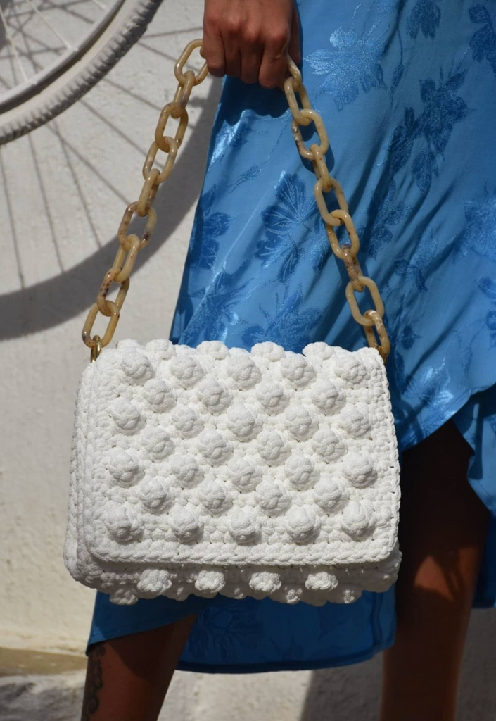 Tartaruga  Bubbles White Medium Bag