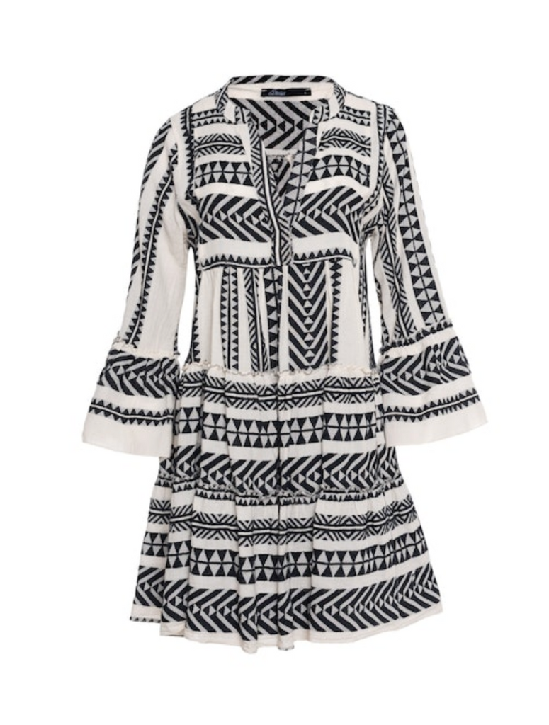Short Dress Black/Off White