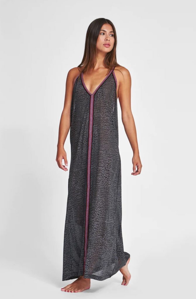 Cheetah Sundress Black