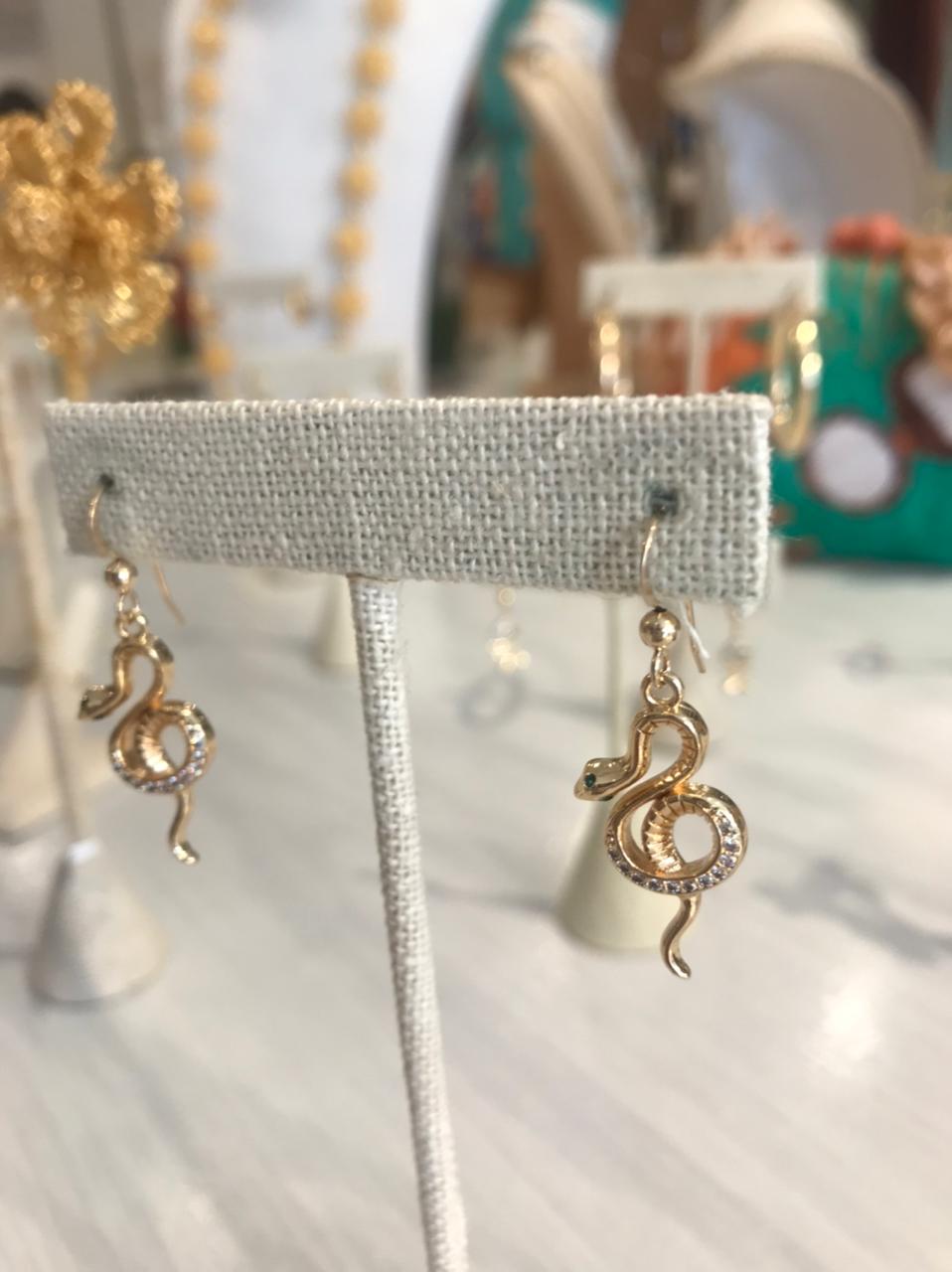 LAR027 Snake Earrings